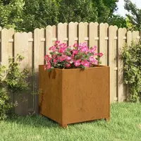 Prolenta Maison Exclusive - Jardinière sur pieds, aspect rouille, 40x40x40 cm, en acier corten