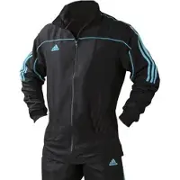 Adidas veste de survêtement Team Track Noir/Bleu 128