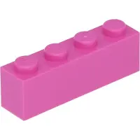 LEGO 250 pièces 3010 Brick 1x4 Part Basic bricks 250 Dark Pink