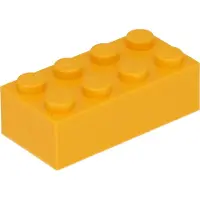 LEGO brique 2x4 3001 - 50 pièces orange clair