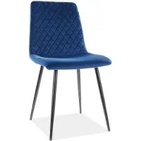 Feldmann-Wohnen Ensemble de 6 chaises de salle à manger et de cuisine Irys bleu marine