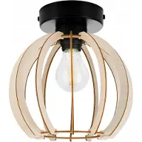 Light11 HOME Plafonnier avec abat-jour en bois LED – Plafonnier moderne Applique murale Design