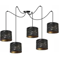 Light11 HOME Suspension Spider Gold – Lampe suspendue moderne avec abat-jour Plafonnier design