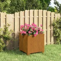 Prolenta Maison Exclusive - Jardinière sur pieds, aspect rouille, 30x30x30 cm, en acier corten