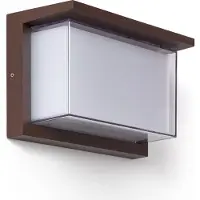 LEDKIA Applique Murale Extérieur Led À Double Diffuseur Sélectionnable Valorian 12 W En Aluminium Cct Rouille