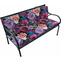 Bertoni Coussin d'assise imperméable pour banc de jardin 120 x 80 cm, Enigma, amovible, pour l'extérieur,