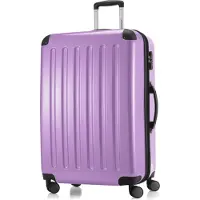 Hauptstadtkoffer - Alex - Großer Hartschalen-Koffer mit Rollen Trolley XL Rollkoffer Dehnfalte Reisekoffer 120L, TSA-Schloss,Flieder