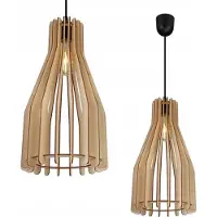 Light11 HOME Suspension moderne en bois avec éclairage LED