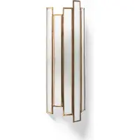 LEDKIA Applique Murale Métal Et Verre Bredos Doré