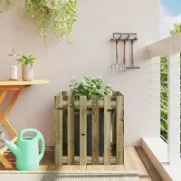 Prolenta Maison Exclusive - Jardinière design à lattes, 60x60x60 cm, en bois de pin imprégné