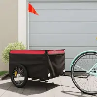 Prolenta Maison Exclusive - Remorque pour vélo, noire et rouge, 45 kg, en fer