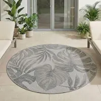 Carpetsale24 Tapis d’Extérieur Imperméable et Résistant aux UV Idéal pour Cuisine Balcon Terrasse Jardin et Salon, Taille: 120 cm Rond