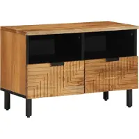 Syfax Meuble TV 70x33x46 cm en bois massif d'acacia