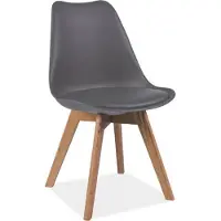 Feldmann-Wohnen Ensemble de 2 chaises de salle à manger et de cuisine Kris, gris foncé
