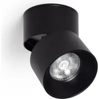 LEDKIA Applique Led Aluminium Ronde New Onuba 15w Noire Blanc Froid 5000k