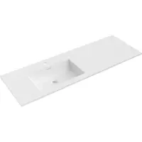 Mexen Otis lavabo à encastrer à gauche 141 x 46,5 cm, blanc mat - 25181401L