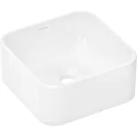 Hansgrohe lavabo à poser Xuniva Q 300x300mm, sans trou pour robinet/tropplein, blanc (300 mm, 300 mm)