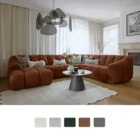 Miuform Shell Ensemble de salon U-FORM DROITE - 330 x 265 cm - Terracotta - Canapé Canapé modulable