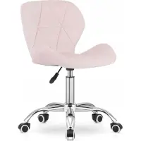 Sonstiges Chaise de bureau Chaise pivotante Chaise de bureau velours ; rose