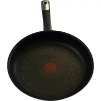 Tefal Poêle à induction Perfect Touch 28 cm, noire, résistante aux rayures, indicateur de température, revêtement antiadhésif