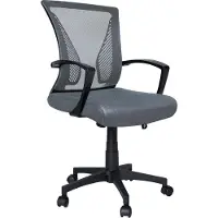 VOUNOT Chaise de bureau ergonomique , chaise de bureau avec soutien lombaire, gris
