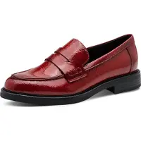 Marco Tozzi Chaussures de ville pour hommes . Mocassins, chaussures plates. Rouge. Pour le quotidien