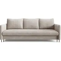 Sofello Canapé-lit JULIE Canapé convertible avec fonction sommeil et coffre de lit Boucle Beige