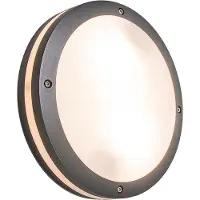 QAZQA Applique et plafonnier gris foncé 2 lumières IP54 - Glow