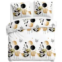 Darymex Linge de lit, linge de lit en satin de coton, haute qualité 200x220 satynlove 1556-1 Noir et or