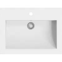 Syfax Lavabo en granit 600 x 450 x 120 mm Blanc