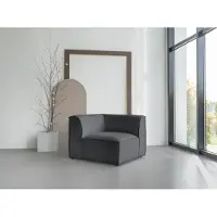 Miuform Flex Felix Canapé d'angle modulable ECK-FORM - 93 x 93 cm - Gris foncé - Canapé-Canapé
