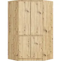 Akord Armoire D'angle 4 Portes Chêne Artisan 100X50X180