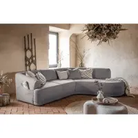 Miuform Bella Siena - Canapé d'angle L-FORM DROIT - 287x209cm - Gris chaud - Canapé 6 places - canapé convertible