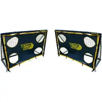 Powershot But de football (1,8 x 1,2 m - PVC) + murs de tir noirs