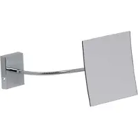 Casa Padrino Miroir cosmétique de luxe Argent 15 x 24 x H. 15 cm - Miroir mural cosmétique réglable - Miroir de maquillage de salle de bain - Accessoires de salle de bain - Qualité de luxe - Italy