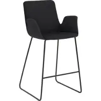 Mayer Tabouret de bar , gamme "Sitzmöbel", modèle 1222, dimensions 53 x 49 x 95 cm, structure en acier, couleur noir/anthracite, référence : 1222_K3_30487