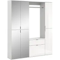 Ebuy24 ProjektX ensemble d'armoires de rangement 7 portes, 1 tiroir blanche.
