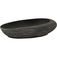 Syfax Vasque à poser gris et noir ovale 59x40x14 cm céramique