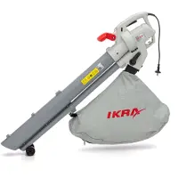 Ikra Aspirateur et souffleur électrique 3 en 1 IBV 3000 | 3000 W | jusqu'à 240 km/h | fonction de broyage 10:1 | sac de collecte 45 L | bandoulière
