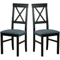 LeafDesign Chaise de salle à manger en bois - Chaise hêtre massif - Chaise salle à manger set de 2 - Chaise en bois - Chaise de table - Chaise de cuisine set de 2 NILO 14 noir