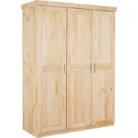 Inter Link Garde-robe Léon 140cm avec 3 portes - bois de pin