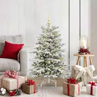 vidaXL Design Arbre de Noël artificiel pliable Blanc 120 cm PE et PVC 2025NEU2496916