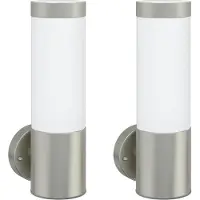 Syfax Applique Murale Extérieure 2 pcs Argenté 12 x 8,5 x 27 cm