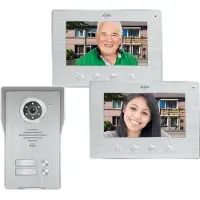 Elro Sonnette de porte avec caméra Full HD vision nocturne, interphone vidéo pour maison bifamiliale