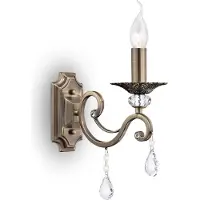 Maytoni Applique, couloir, métal laiton, rideau de cristal, H 39cm