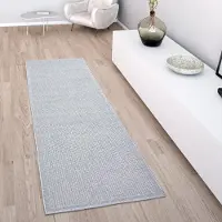Paco Home Tapis d'extérieur résistant aux intempéries Jardin & terrasse tissé à plat Uni aspect sisal robuste Dimension 80x200 cm