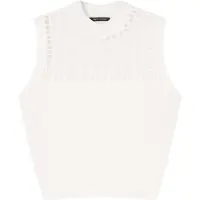 Armani Exchange pour femme. XW001906AF21574U1003 Top En Maille Fine blanc (S), Casuel, Coton