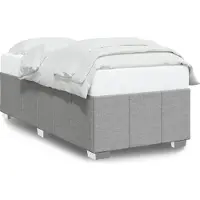 vidaXL Cadre de lit sans matelas gris clair 100x200 cm Tissu