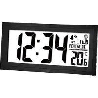La Crosse Technology FUNK-UHR MIT KALENDER, TEMPERATUR UND ALARM - 39,2 x 18,6 x 2,9 cm