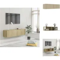 vidaXL Armoire TV Chêne Sonoma 120x30x30 cm Bois composite - Meuble TV